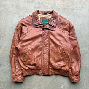 Vintage Andrew Marc Leather Bomber Jacket